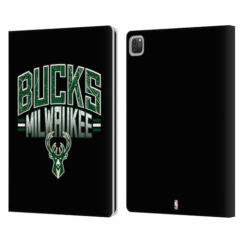 Housse iPad Pro 12.9 antichoc Milwaukee Bucks NBA - Support multi-angle et étui portefeuille cuir