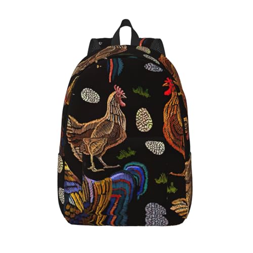 Sac à dos imprimé poulet pour ordinateur voyage et université homme femme