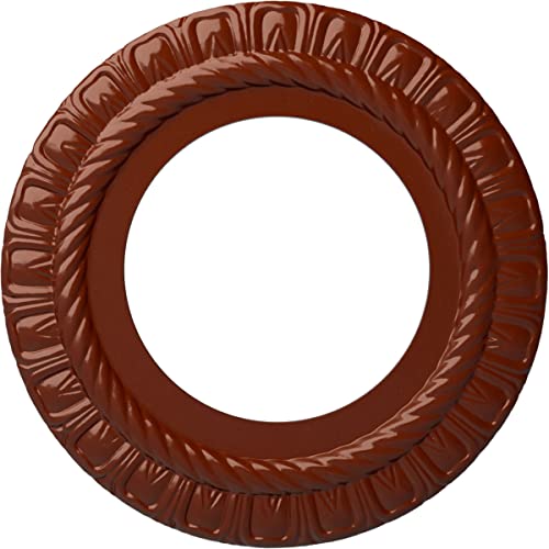 Image of Ekena Millwork CM10CLFIF 10-5 /8 inch x 5-3 /4 inch x 1 /2 inch Claremont Ceiling Medallion, FireBrick