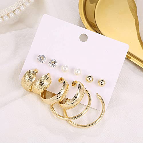Image of Shining Diva Fashion Stylish Pairs Metal Earrings for Women and Girls