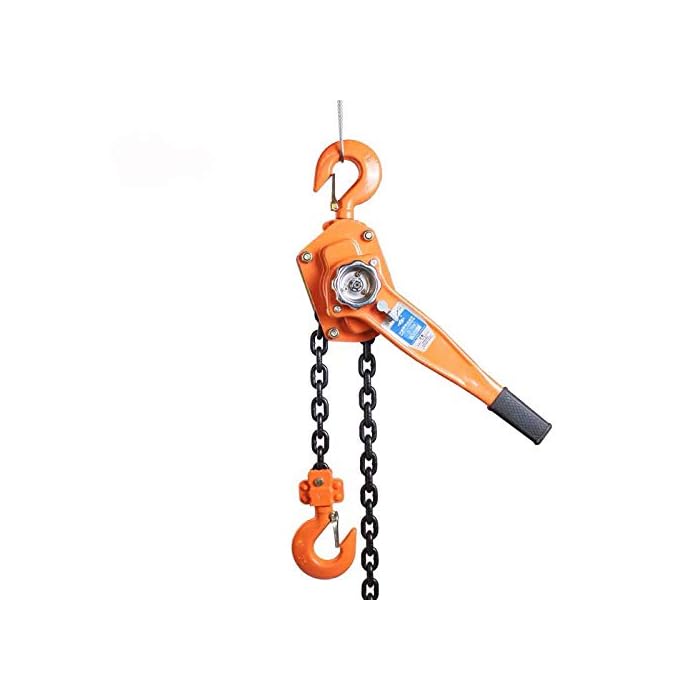 Palonier à Levier 3/4 Tonne - Capacité 1650 Lbs - Chaîne 3m G80 - Neuf Orange - Garantie 3 Ans