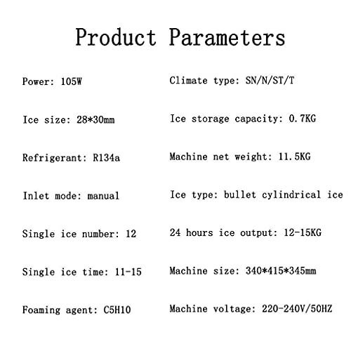 MHGD Eismaschine, tragbare elektrische Eismaschine auf der Theke, leise, einfache Bedienung, 26 Ibs (12 kg) EIS in 24… – Bild 8