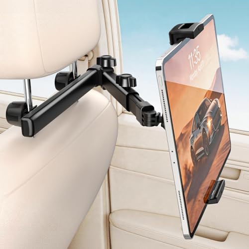 Soporte tablet coche reposacabezas giratorio 360 con brazo extensible ajustable 3