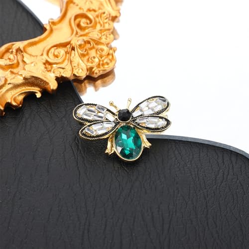 Image of Bee Brooch Pin, Honey Bee Rhinestone Pins Vintage Crystal Insect Themed Lapel Pins Stylish Accessories for Women Men Party Dating Daily