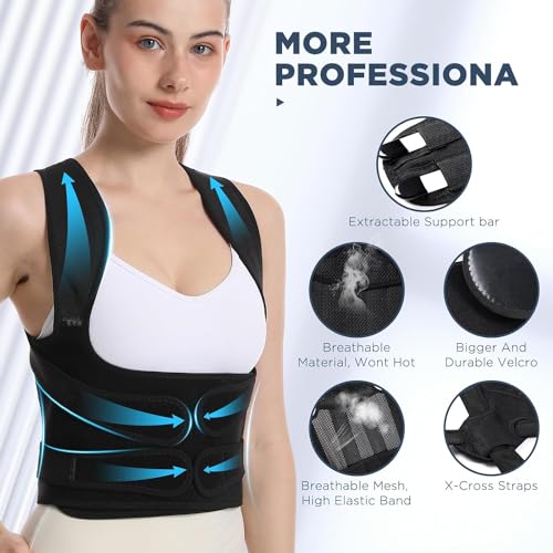 Wonder Care Back Brace Posture corrector women and men - Back straightener posture corrector back support posture brace for scoliosis-Special - Image 4