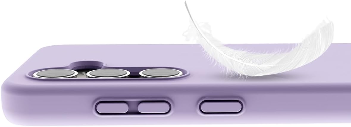 Avana Creation - Velvet Lavender case for Samsung Galaxy S24, Silky Soft Phone Case, Compatible with MagSafe, Anti-Slip, Self-Healing, Shockproof Slim Cover & Ultra Sensitive Buttons