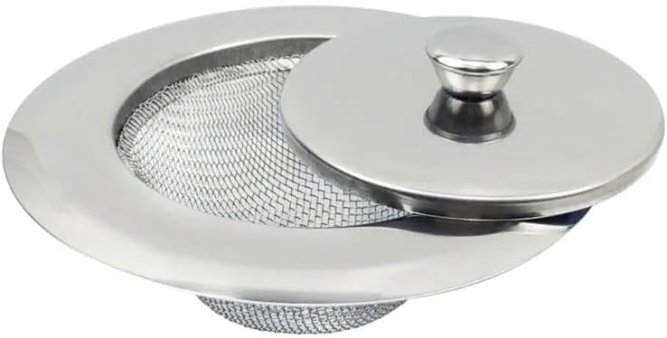 Colador de pelo Colador De Fregadero De Cocina, Tapón De Baño De Acero Inoxidable, Filtro De Alcantarillado Con Tapa, Suministros De Baño Drain Hair