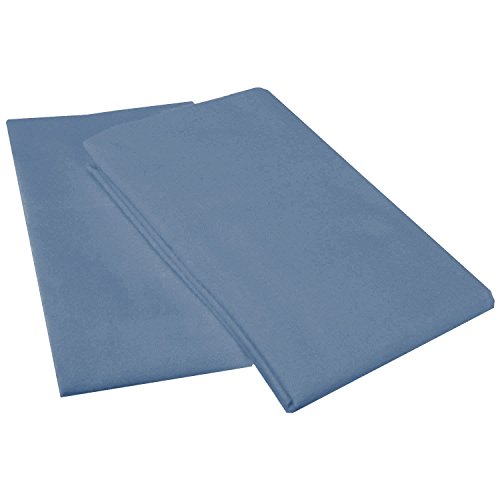 Stretch Jersey Pillow Cases With Invisible Zipper, Universal Size Fit All King, Queen And Standard Size Pillows, Modal Rayon Spandex 180 Gram, Soft Than Cotton, Pack Of 2, Denim Blue #TOP2