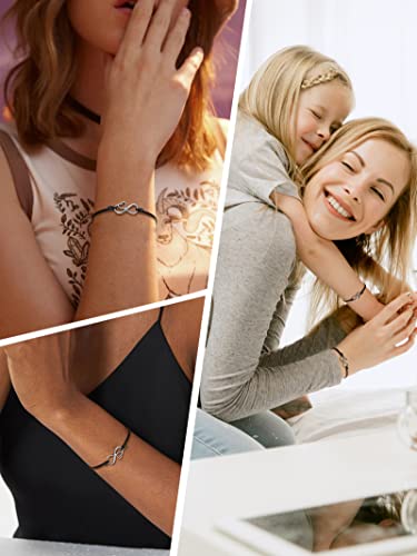 Long tiantian Mother Daughter Bracelets Mother Daughter Gift Mother Birthday Gift from Daughter Matching Heart Wish Bracelets for women Heart Gift for Mother(2pcs bracelets) - Image 4