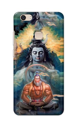 Image of PRINTFIDAA Printed Hard Back Cover Case for Vivo V7+ | Vivo V7 Plus | Vivo Z10 Back Cover (Lord Shiva and Hanuma) -112