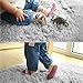 YOH Fluffy Soft Round Area Rugs for Kids Girls Room Princess Castle Plush Shaggy Carpet Cute Circle Furry Nursery Rug for Teen's Bedroom Living Room Home Decor Big Circular Floor Carpet 4'x4' Grey