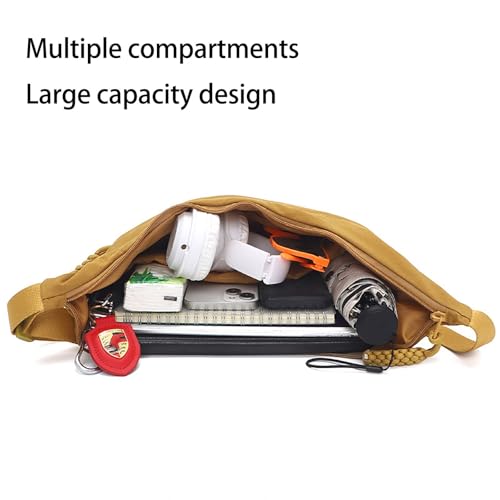 Women's Fashion Plain Color Nylon Crossbody Bag, Casual Spacious Dumpling Crossbody with Adjustable Strap and Inner Pockets3