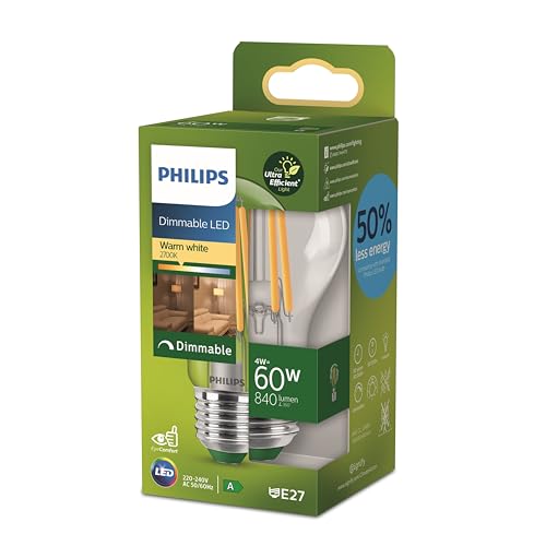 Efficienza energetica leader nel settore - Le nostre lampade LED in vetro UltraEfficient dimmerabili consumano almeno il 50% di energia in meno rispetto alle lampade LED tradizionali.