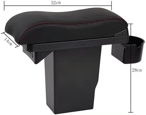 Miniatura 4 de Reposabrazos de cuero para consola central de automóvil, compatible con reposabrazos Peugeot 301 2008/Citroen C3-XR Elysee 2016 2017 2018 con