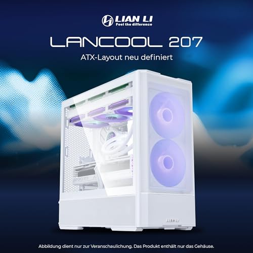 Image of Lian Li Lancool 207 White Cabinet with 4 Fans
