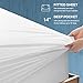 TASTELIFE Waterproof Mattress Protector Twin XL Size, 100% Waterproof Breathable Noiseless Mattress Cover with Deep Pocket for 6-18 inches Mattress, Machine Washable & Vinyle-Free (White)