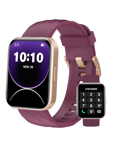Dakofied Smartwatch Donna Chiamate Bluetooth Smart Watch con Contapassi Cardiofrequenzimetro da Polso Saturimetro Orologio Fitness Impermeabile IP68 Notifice di WhatsApp per Android iOS Viola