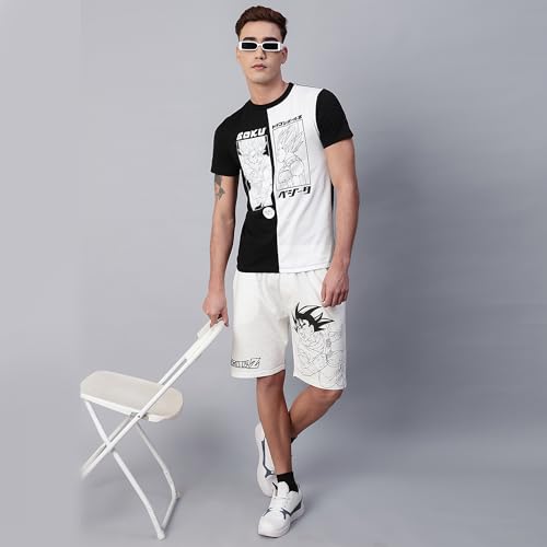 Image of Free Authority Official Dragon Ball Z Goku Printed Regular Fit Shorts for Young Men