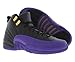 Jordan Boy's Air 12 Retro (Big Kid) Black/Field Purple/Metallic Gold/Taxi 5 Big Kid M