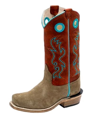 Old West Boots Unisex-Child Medium Square Toe Boots Western