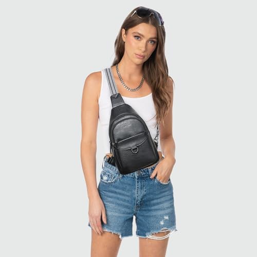 Image of LATMAP 7L Sling Bag for Women Men Crossbody Belt Bag Small Travel Sling Backpack Anti Theft Chest Daypack Purse Faux Leather