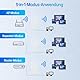 WLAN-Verstärker, Erweiterungsverstärker, 300 Mbit/s, hohe Leistung mit 4 Antennen, mit Repeater/AP-Modus, Verstärker mit Ethernet-Anschluss für alle WLAN-Geräte
