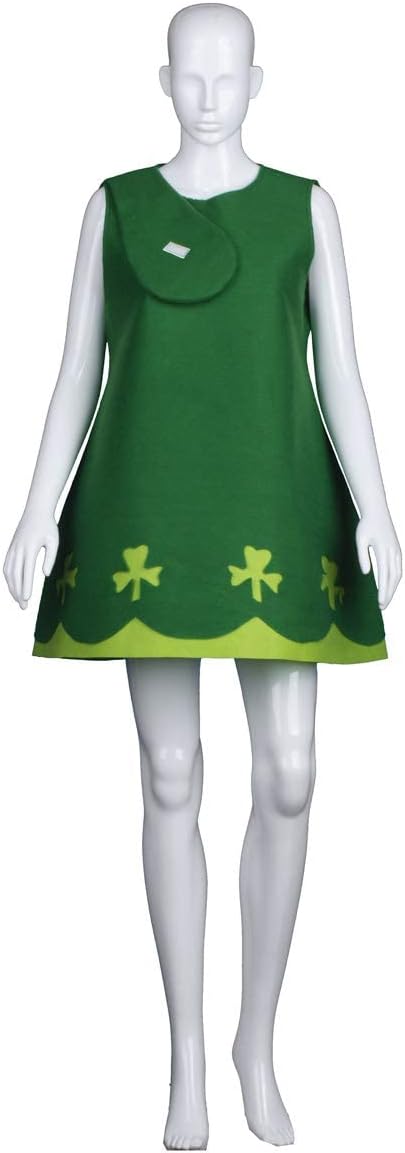 HPO Adult Women's St. Patrick's Day Trolls Costume | Green Color Costume HC-505