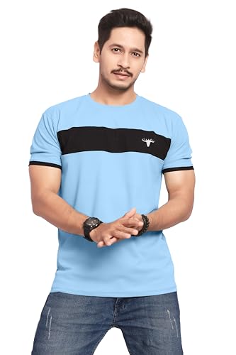 Image of Men's Polister Solid Round Neck Half Sleeve Shirt(D P K P-1284)