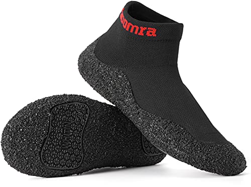 Joomra Water Shoes Gripper Slippers Barefoot Women Running Minimal Runner Size 7 Black Sticky Female Cross Training Indoor Athletic Dance Grip Men Tennis Sneakers Non-Slip Travel Fishing Driving #TOP5
