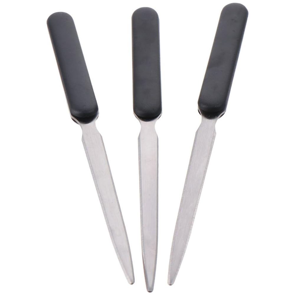 okhobby 3 Pieces Letter Opener,Stainless Steel Humanized Grip Handle Staple Open Letter for Office