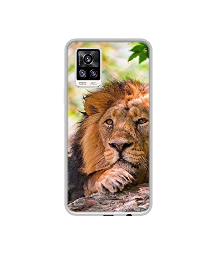 Image of Tiger Pattern Print Design Printed Silicon Soft TPU Back Case Cover for Vivo V20
