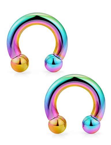 Ftovosyo Rainbow Circular Barbell