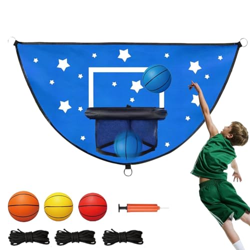 Canasta de baloncesto para trampolín infantil de jardín y exterior