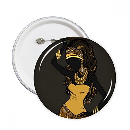 Robes africaines femme badge broche ronde decoration vetement noire x5