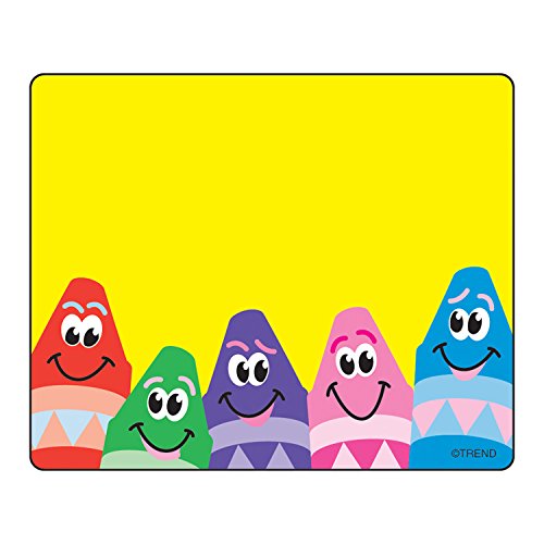 Trend Colorful Crayons Terrific Labels, Classroom Name Tags, 2.5