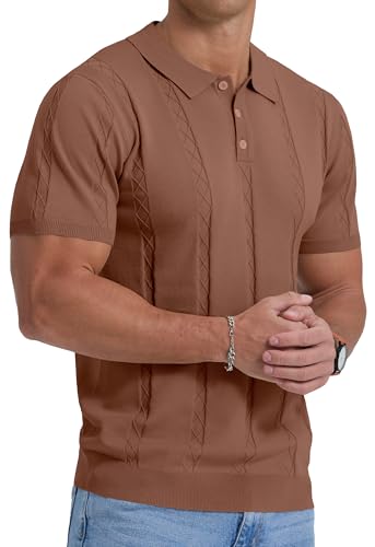 Polo para hombre Sailwind tejido de manga corta con textura acanalada, camiseta casual para golf con cuello miniatura 2