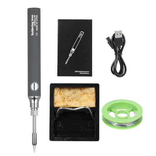 Kit de soldador inalámbrico USB portátil con 3 ajustes de temperatura, herramienta de soldadura para proyectos pequeños en casa DIY