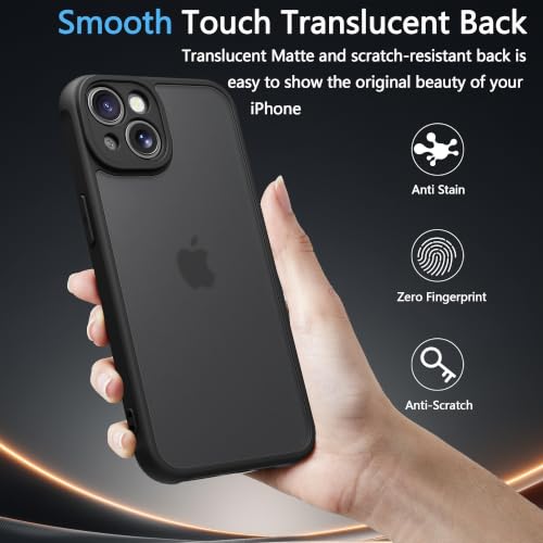 Image of iPhone 15 Case,Translucent Matte(Black)