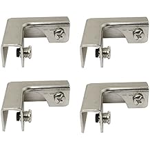 4pcs L Type Glass Fixing Clip - 2 Way Glass Connectors For 6-10mm Furniture Hardware