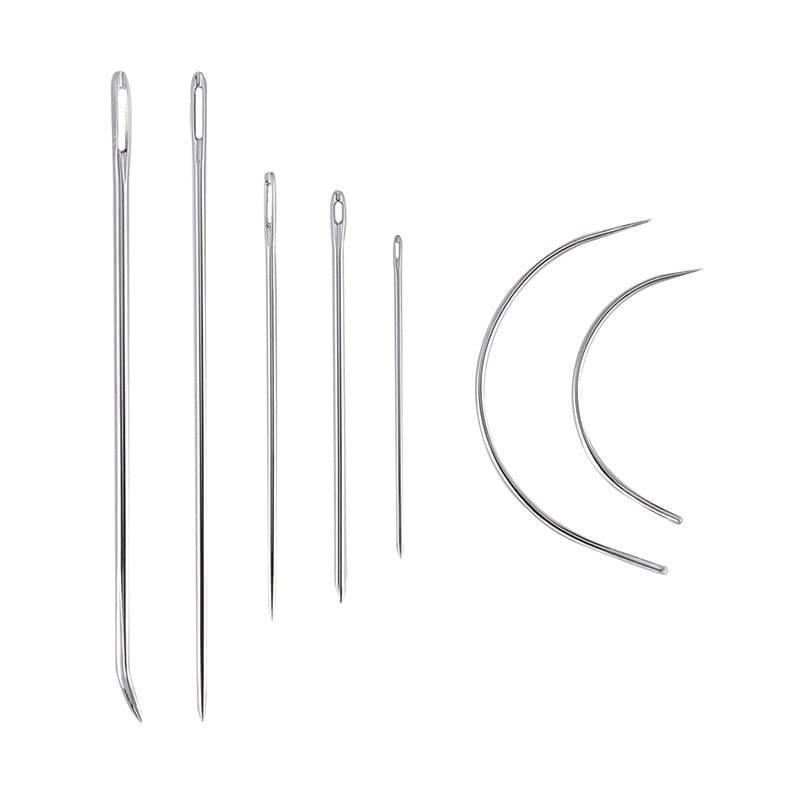 HRLORK 10 Pcs Curved Upholstery Leather Needle Hand Sewing Kit with Waxed Thread - Image 4