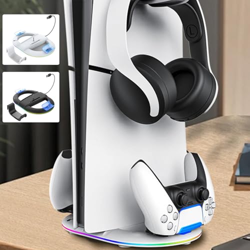 Accessoires de jeu, double manette de charge avec effets de lumière multicolores, station de charge avec mise à niveau de lumière pour P5 Game Dock – vue 2