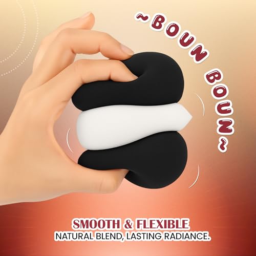 Image of Fashion Colour Just Dab!! 12PCS Makeup Sponge Set | Beauty Blender, Powder Puff & Cushion Puff | Foundation, Concealer & Powder Applicators | Soft, Flexible & Reusable | All Skin Types (01)
