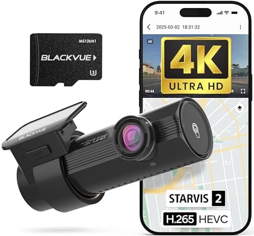 BlackVue DR970X Plus II, 4K Dash Cam Front, STARVIS 2, HDR, Free 64GB Card