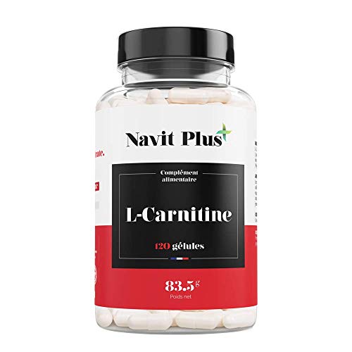 L-Carnitine. Brûleur de Graisse. Complément alimentaire naturel pour la perte de poids. 120 gélules végétales de l l carnitine pure. Navit Plus.