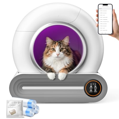Self-Cleaning Cat Litter Box with App & Deodorizer