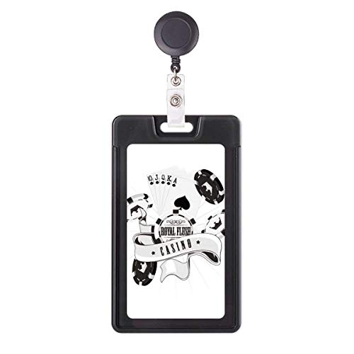 Porte-badge rétractable cartes à jouer enrouleur jetons de jeu