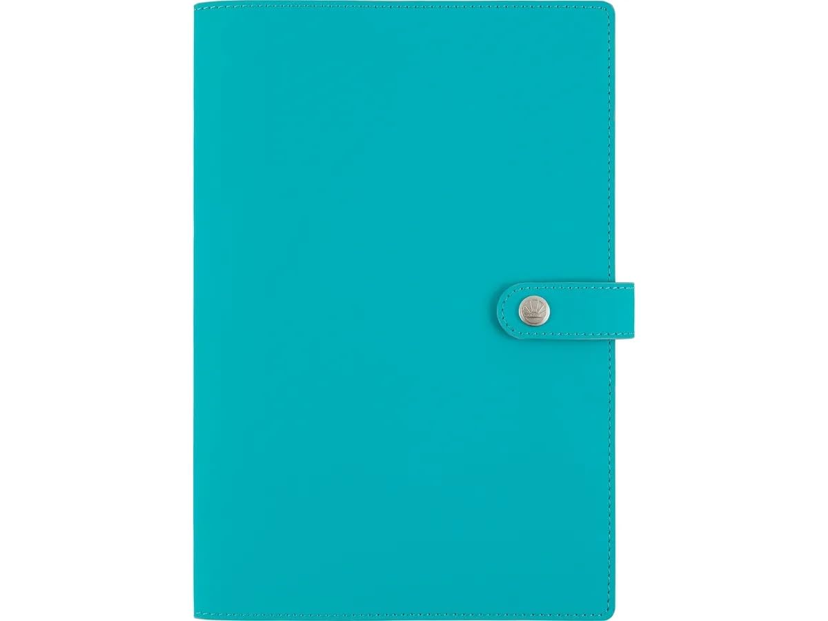 Agenda Semainier 2026 Lady Kent - Spirale, 16x25cm, Bilingue Français/anglais - Bleu Céladon Avec Couverture Amovible