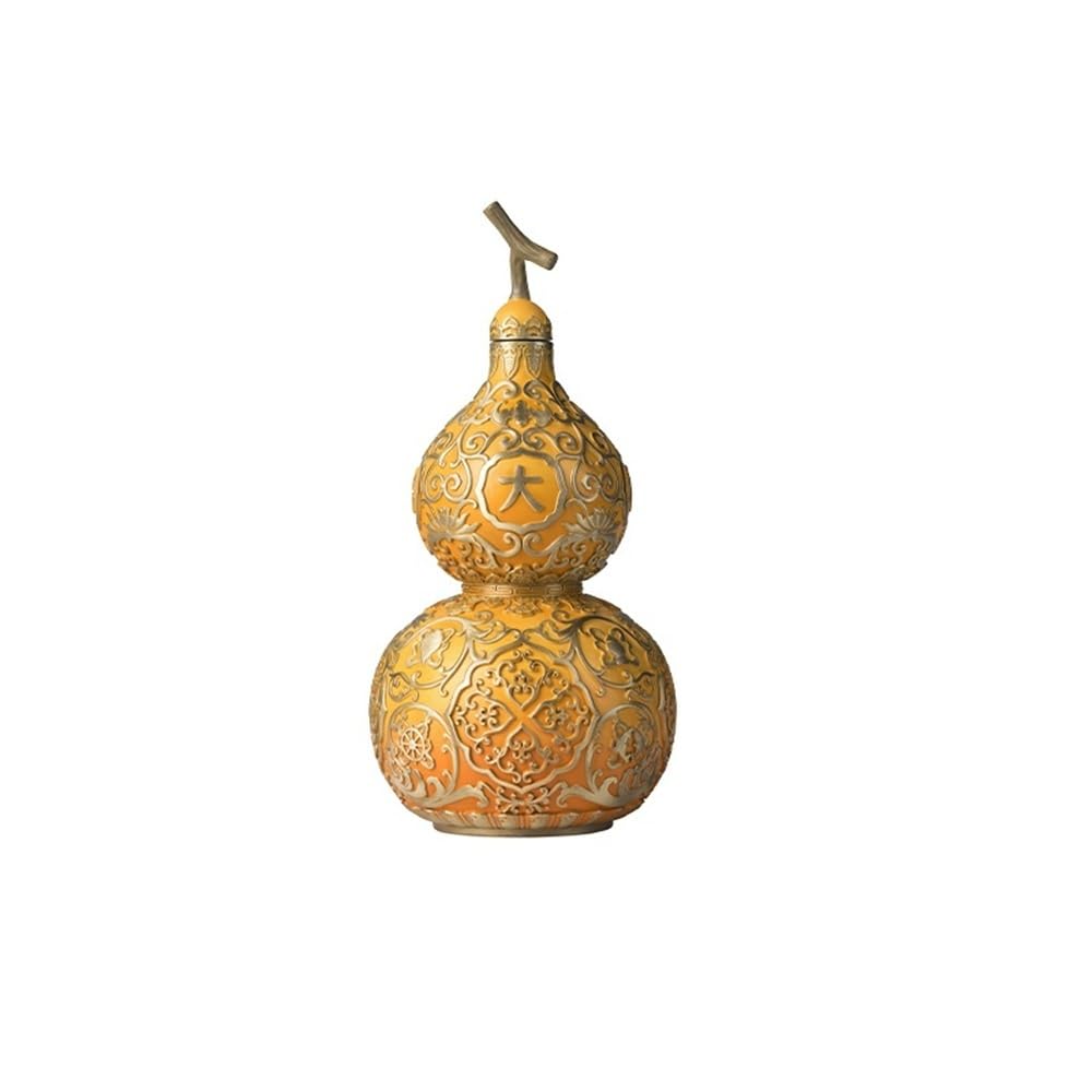 GLETSF Metal Decorations Creative Copper Gourd Ornaments Home Living Room Handmade Statue Office Desktop Decoration Crafts Home Decorations,