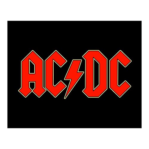 Amazon.com: AC/DC - Classic Logo Retro Wall Art Decor, Vintage Rock ...