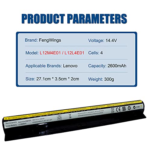 FengWings® 14.4V 2600mAh L12M4E01 Sostituisci la